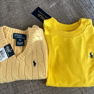 Boys Toddler Polo Bundle Vest and Long Sleeve Tee